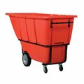 Vestil Heavy Duty Tilt Truck 1 Cubic Yard 2100 lb Red TDT-100-HD-RED